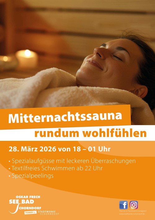 Event: Mitternachtssauna - Bäderbetriebe Schorndorf