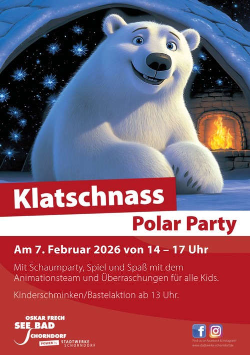 Event: Klatschnassparty Polar Party - Bäderbetriebe Schorndorf